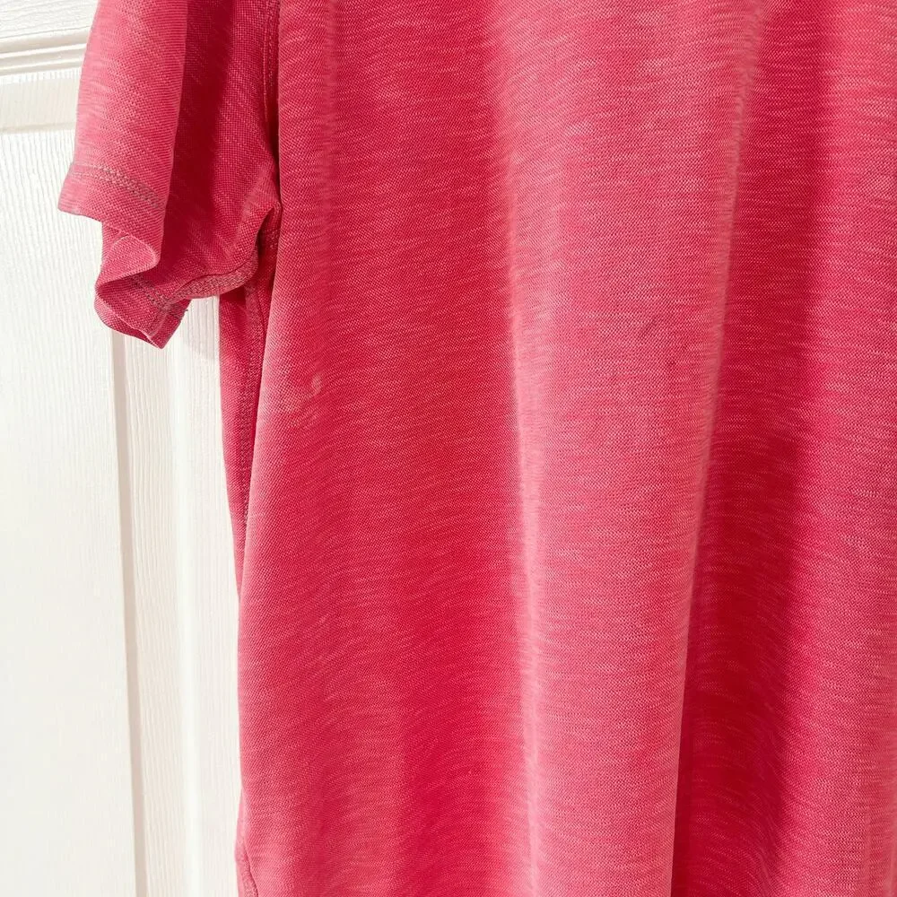 Tommy Bahama Pink Short Sleeve Polo Shirt Size XXL Modal Blend Casual